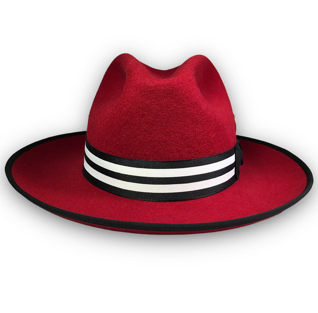 FKHC WICKET RED WIDE BRIM FEDORA HAT